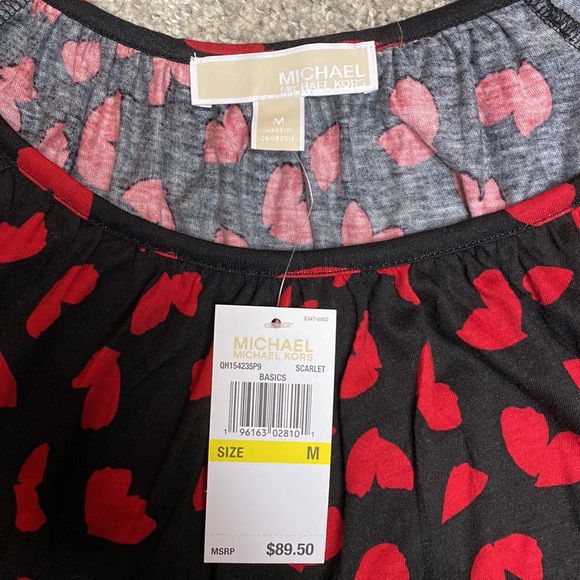 💛🆕Michael Kors black & red blouse - Picture 2 of 8